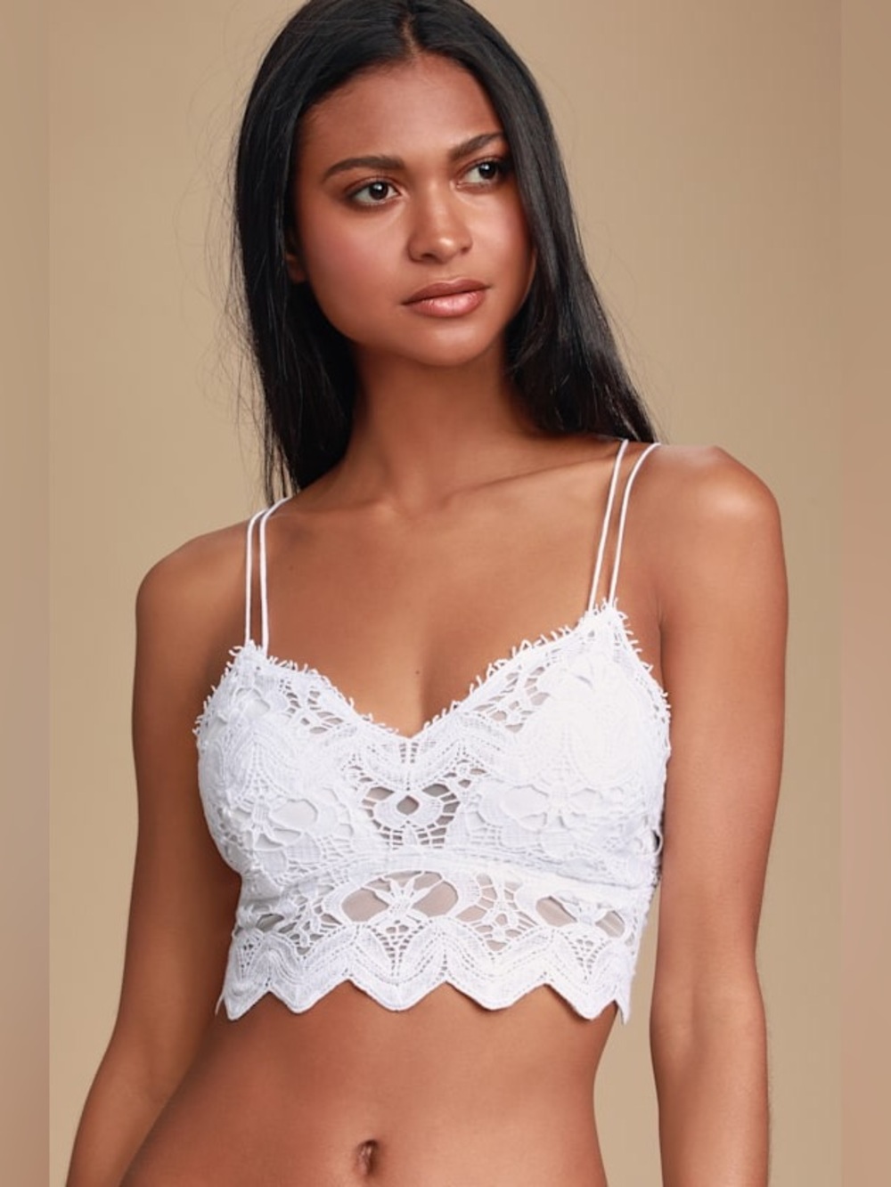 NWOT Free People White Lace Ilektra Bralette sz Small